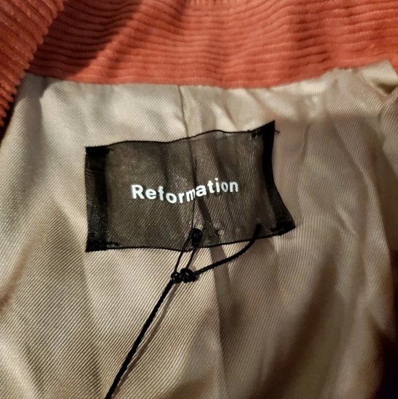 Reformation Sampson Blazer Pink Corduroy Womens Xs - Picture 3 of 6